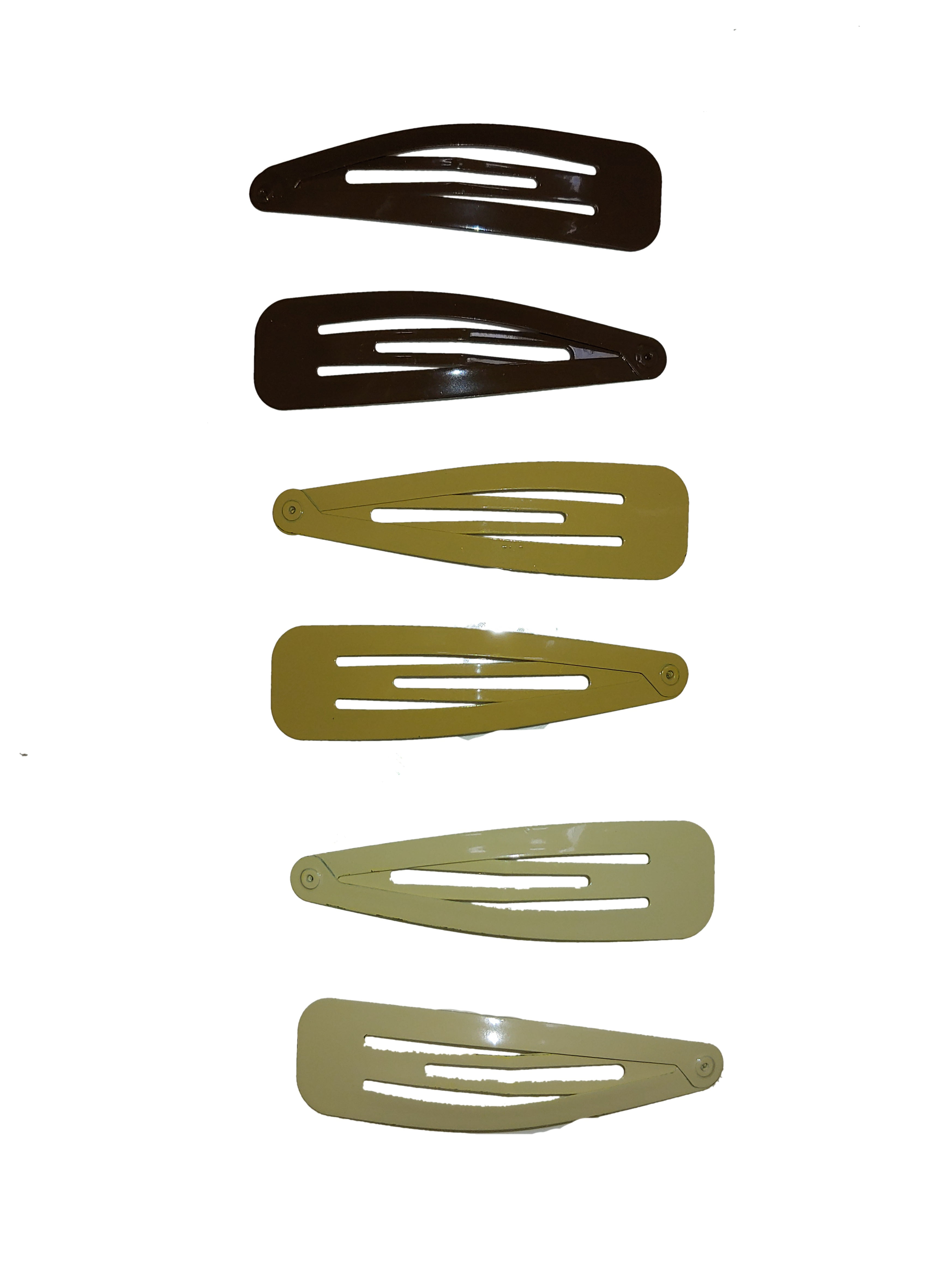 Large Brown Women Snap Hair Clips Barrettes