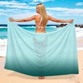 thumbnail image 5 of Axiiglly Women Sheer Sarong High Slit Swimsuit Coverups 2026 Summer Chiffon Bikini Wraps One Size, 5 of 5
