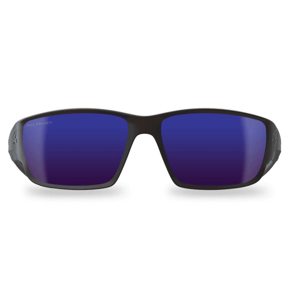 Edge Eyewear Kazbek Polarized Safety Glasses Blue Lens Black Frame 1 pc.