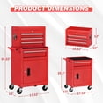 thumbnail image 5 of AECOJOY Tool Chest Rolling Tool Chest& Cabinets with Wheels Tool Organizer Box for Garage Workshop (Red）, 5 of 9