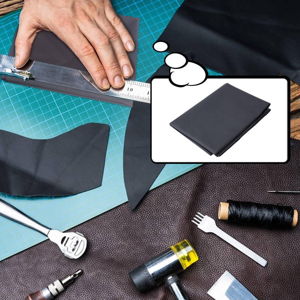 1 Yard Lichee Pattern PVC Leather Fabric for DIY Bag Clothing Accessories Black 1400x1mm