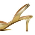 thumbnail image 2 of XYD Women Fashion Kitten Heel Slingback Ankle Strap Pumps Pointed Closed Toe Slip On Comfortable Formal Office Lady Shoes Size 12.5 Gold, 2 of 5