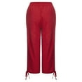 thumbnail image 6 of Owordtank Womens Loose Trouser with Pockets Cotton Casual Baggy Pants, 6 of 8