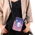 thumbnail image 4 of HELLHERO Rose Casual Travel and Double Zipper Polyester Adjustable Crossbody Bag Men, Women 4.33"x1.97"x7.09", 4 of 7
