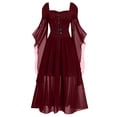 thumbnail image 2 of HAJWOH Gothic Dress for Women Halloween Costume Retro Cocktail Batwing Evening Fashion Dresses, 2 of 5