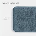 thumbnail image 3 of Plush Absorbent Bath Mat Rug with Anti-Skid Rubber Backing, 34 x 21, Light Blue, by Noble Linens, 3 of 12
