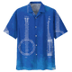 thumbnail image 2 of Camisa hawaiana con estampado 3D de guitarra de banjo para hombre, blusa con botones de instrumento musical, solapa suelta, manga corta, hawaiana, 2 of 5