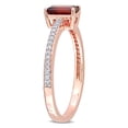 thumbnail image 3 of Everly Women's Garnet and Diamond 10k Rose Gold Ring, 3 of 7