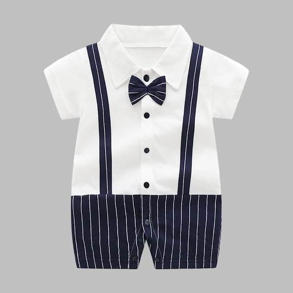 PIWHJQK Newborn Bodysuit Newborn Solid Closure Short Sleeve Easily Change Infant Outfits