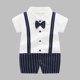 thumbnail image 2 of Odeerbi Niños Caballero Romper Con Corbata de Manga Corta Cuello Algodón Vestido Formal, 2 of 3