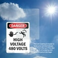 thumbnail image 5 of High Voltage 480 Volts OSHA Danger Vinyl Decal Label 7 Inch x 5 Inch - 10 Pack, 5 of 6