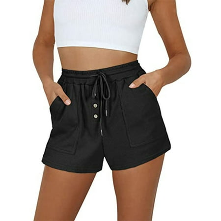 

Women Drawstring Pajama Shorts Casual Loose Lounge Short Hot Pants with Pockets