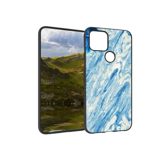 Blue-Marble-s-Men-35 Phone Case, Degined for Google Pixel 5(2020) Case Men Women, Flexible Silicone Shockproof Case for Google Pixel 5(2020)