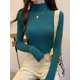 thumbnail image 1 of Suéteres de punto para mujer, jerseys básicos de manga larga, suéter Delgado, ropa barata, otoño e invierno, 2024, 1 of 5