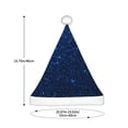 thumbnail image 3 of Fotbe Sparkling Blue Glitter for Christmas Hat, Santa Hat Xmas Holiday Hat Comfort Christmas New Year Festive Party Supplies for Men Women, 3 of 6