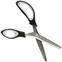 JubileeYarn Professional Grade Pinking Shears - 9.5" Serrated Stainless Steel - Black & Grey - 3 Pairs