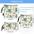 thumbnail image 3 of Haosy 3 Pack Reusable Ziploc Bags BPA Free Healthy Food Storage Bag Leakproof Sandwich Snack Freezer Bags Shells Palm Trees Starfish, 3 of 7