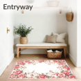 thumbnail image 3 of Flatwoven High Traffic Area Rug, Vintage Rose Petal, Non Slip, Stain Resistant, Washable Area Rugs for Living Room, Bedroom(Pink, 8X10), 3 of 8