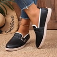 thumbnail image 5 of BRGZLK Slip On Loafers for Women Trendy Color Block Soft Bottom Flats Loafers Lightweight Fashionable Comfortable Non-Slip Business Casual Shoes Black 9, 5 of 9