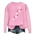 thumbnail image 6 of Valentine's Day Crewneck Pullover for Women - Love Heart Graphic Print Casual Sweatshirt, Long Sleeve Loose Fit Top, Romantic 2026 Comfy Knit Wear Gift, 6 of 8