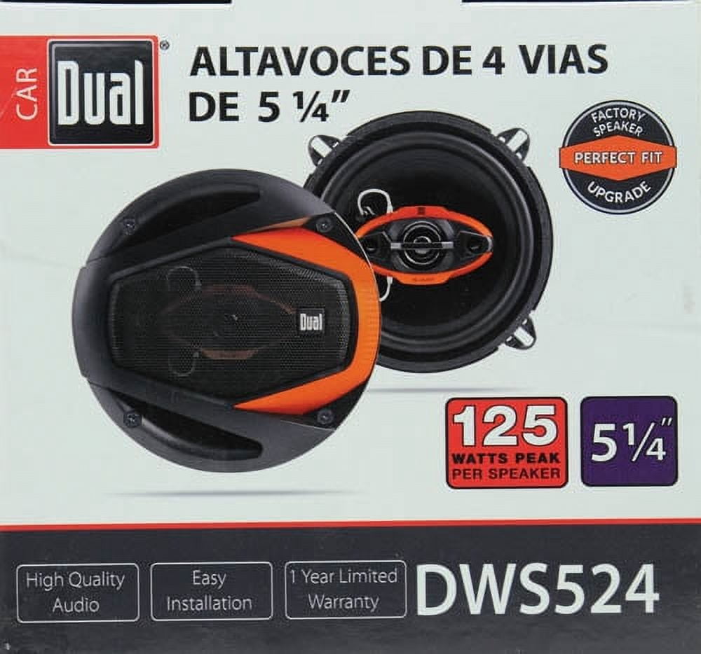 Dual DWS524 125W 5.25" 4-Way Speakers, New