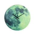 thumbnail image 2 of Glow In The Dark Moon Clock PROVIVID Silent Wall Clocks Battery Operated Non Ticking Luminous Clocks 12”Round Moon Surface Quartz Clocks for Living Room Bedroom Holiday Savings Gifts, 2 of 9
