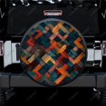 thumbnail image 1 of Abstract Shapes Cool Design Polyester Universal Spare Wheel Tire Cover Wheel Covers for Trailer RV SUV Truck Camper, 1 of 5