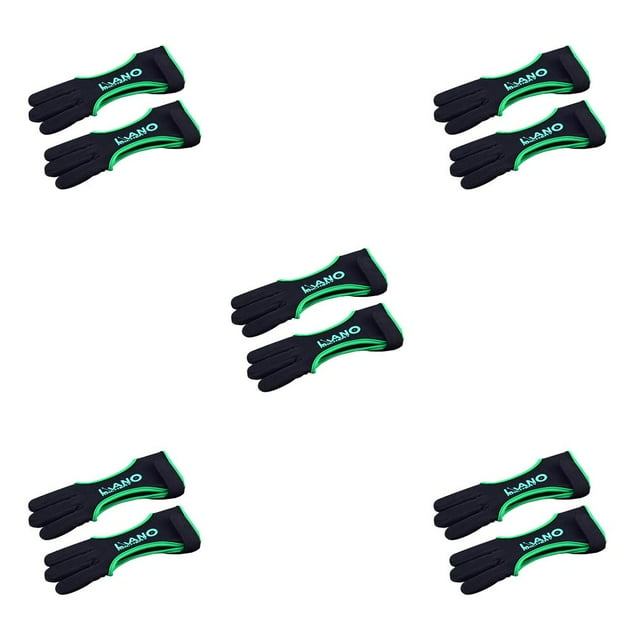 fastboy Gant de Tir à l'Arc Professionnel Réglable Décoratif Utile Trois Doigts Gants Pratiques Verts m 5Ensemble