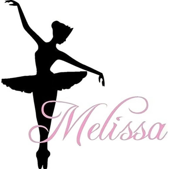 Dance Wall Decal - Personalized Ballerina With Name For Baby Girl Nursery Or Teen Girls Room Vinyl Wall Art