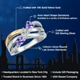 thumbnail image 2 of Gem Stone King 925 Silver and 10K Yellow Gold Blue Tanzanite and Lab Grown DiamondEngagement Ring for Women | 0.84 Cttw | Heart Shape Gemstone December Birthstone | Size 6, 2 of 6