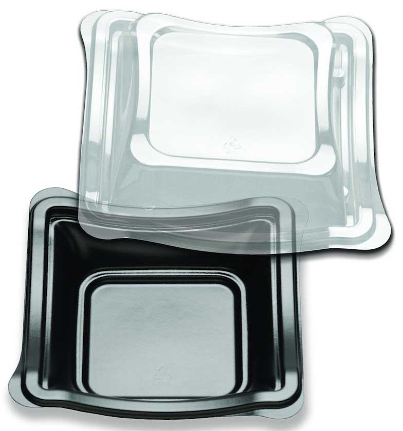 D&W Fine Pack SD32N FreshServe 32 oz. Square PLA Plastic Clear