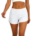 thumbnail image 5 of Women Workout Yoga Shorts - Premium Buttery Soft Solid Stretch Active Running Dance Volleyball Dolphin Shorts White XL(XL), 5 of 7