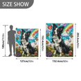 thumbnail image 4 of Wobogo Smiling Border Collie Flannel Fleece Bed Blanket as Bedspread Coverlet Sofa blankets (50x60in) Soft Lightweight Warm and Cozy, 4 of 7