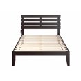 thumbnail image 3 of AFI Oxford 14" Full Wood Platform Bed Frame with Modern Pallet Headboard, Espresso, 3 of 6