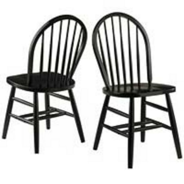 Set Of 2 Black Windsor Dining Room, Black Windsor Dining Chairs With Arms