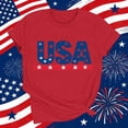thumbnail image 4 of American Flag Shirts for Women 4th of July T-Shirt Graphic Patriot Tee USA Flag Shirt Tops, 4 of 7