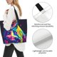 thumbnail image 3 of Fotbe Neon Pop Art Pitbull Bolsa Tote Estética de Lona con Estampado para Mujer - Bolsa Reutilizable de Hombro Casual para Vacaciones, Compras, Trabajo y Gimnasio, 3 of 8