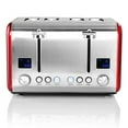 thumbnail image 3 of MegaChef Grille-Pain 4 Tranches, Acier Inoxydable avec Fentes Extra Larges, Rouge, 3 of 5