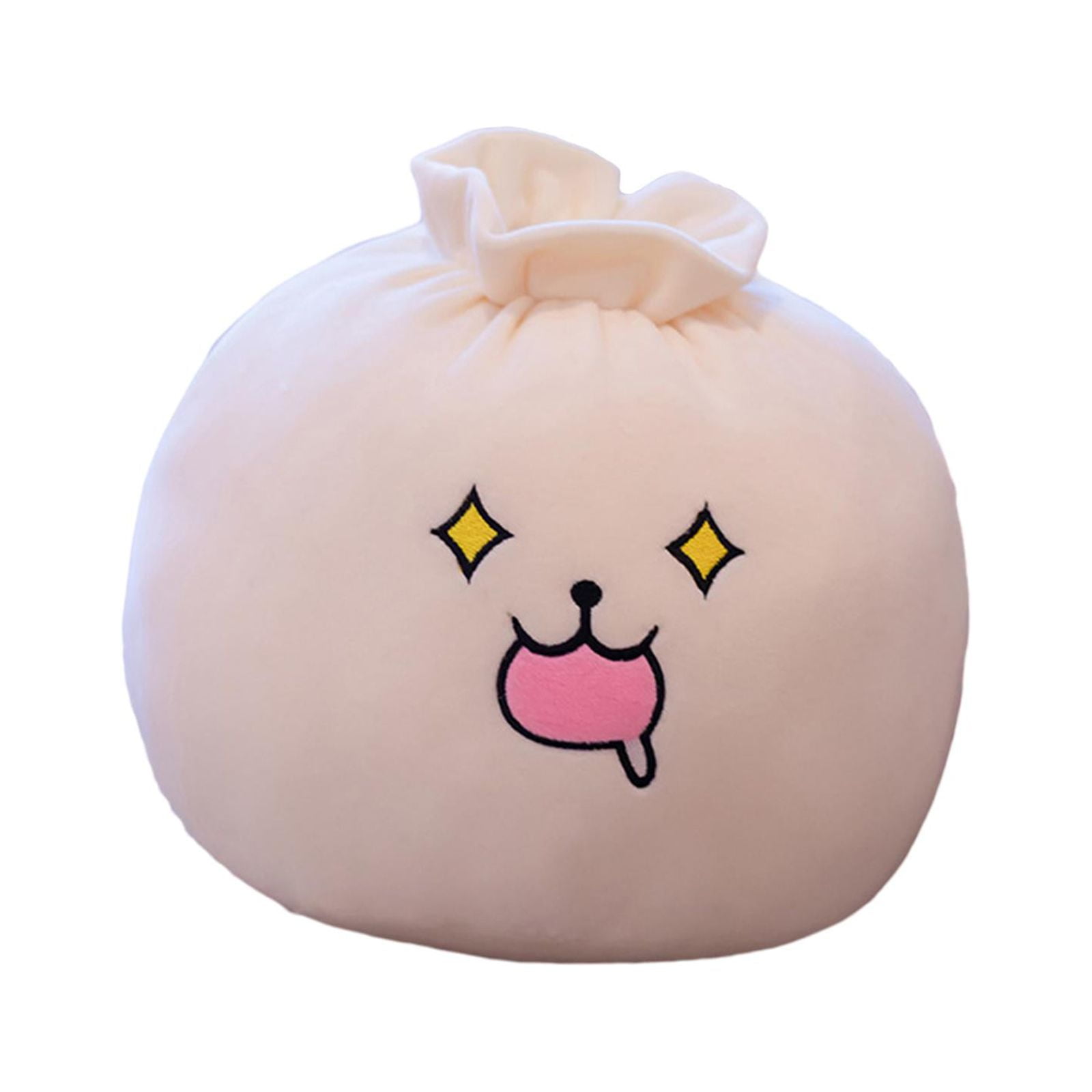 TISHITA Stuffed Plush Dumpling Plush Pillow Baozi Cute Expression Comfortable Stuffed Throw Pillow for Car Bedroom B