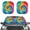Rainbow Tie Dye, variant on Yuyamidu Blur Marble Print Car Sun Shade Windshield Accessories Fashion Sun Shade Windshield for Auto SUV Truck Sedan 2 Pieces Easy to Install Car Front Window Shades