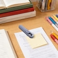 thumbnail image 6 of YANDE-1pc Portable Push Stapler with 8 Reusable Refill Clips, Handheld Paper Clam Clip Dispenser, 20 Sheet Capacity No Hole Binding Tool for Office Documents, Student Test Papers (B), 6 of 6