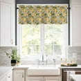 thumbnail image 3 of Yellow Lemon Kitchen Valances for Windows 60x18 Inch Kitchen Curtains Valances Rod Pocket Brown Vintage Summer Fruit Watercolor Bathroom Window Valances for Window Treatment Decor, 3 of 6