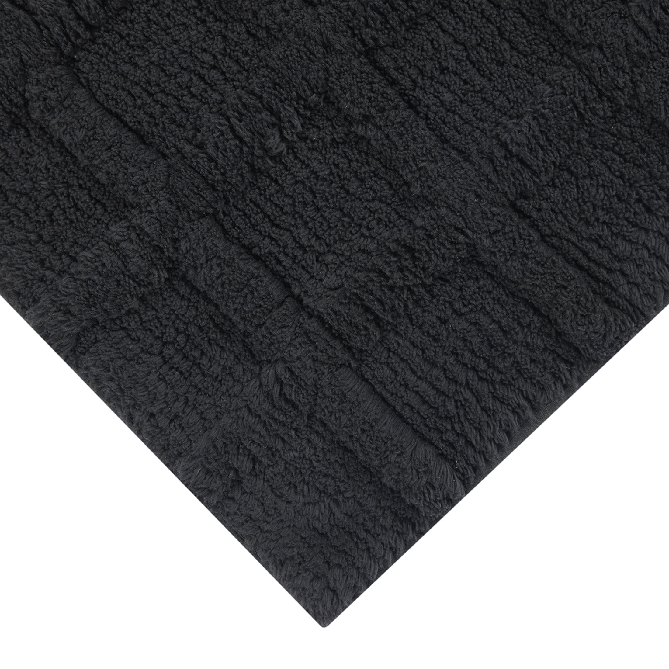 Better Homes & Gardens Gray Shadow Spa Grid 2 Piece Cotton Bath Rug Set