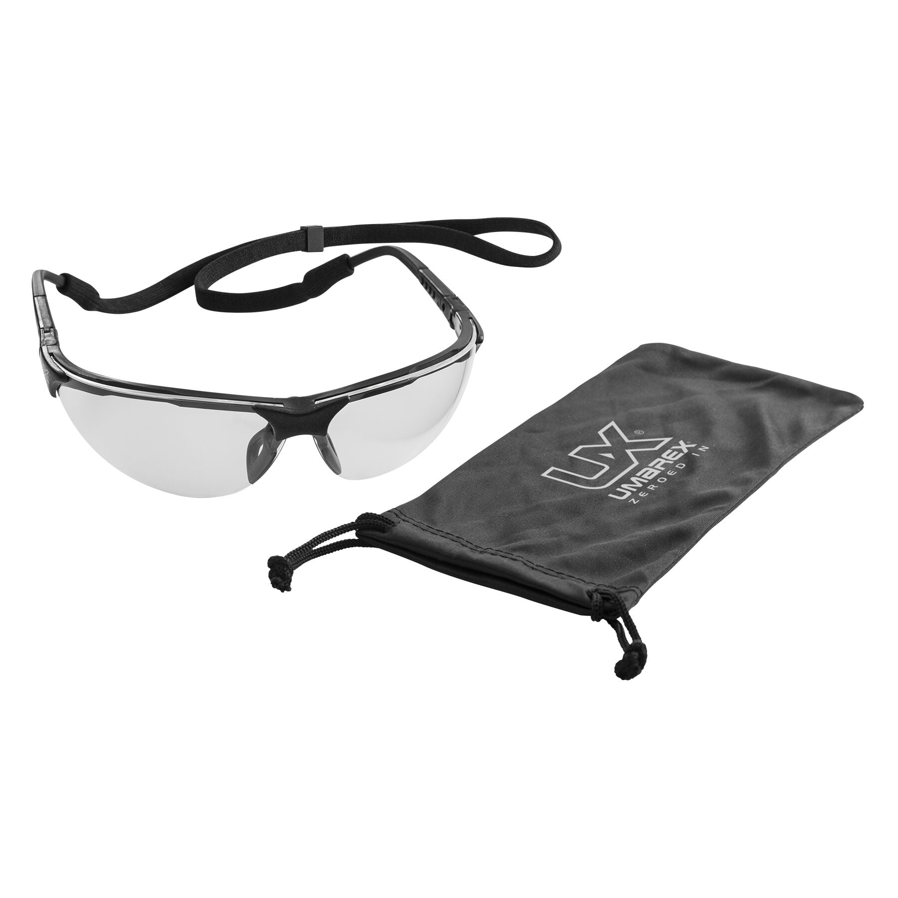 (3 pack) Umarex ANSI Z87 Rated Sport Safety Shooting Glasses Clear Polycarbonate Lenses with Lanyard and Bag