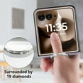 thumbnail image 5 of Dteck for Motorola Razr 2023 Case with Ring, Luxury Premium PU Leather Protective Phone Case Full Coverage Bling Diamond Ring Case for Motorola Moto Razr 40, Khaki, 5 of 8