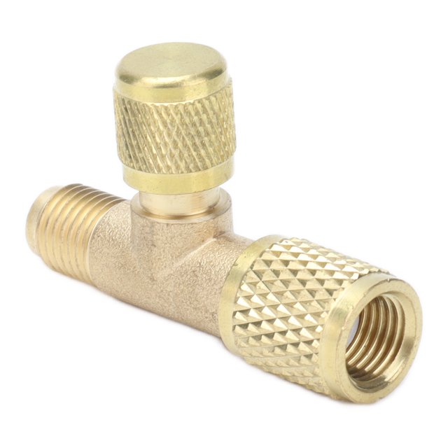 Válvula de refrigerante válvula de seguridad de refrigerante de interfaz 1/4SAE de latón resistente a la corrosión para el hogar para reparación de aire acondicionado ANGGREK Otros