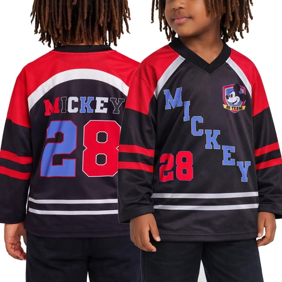 Camiseta Deportiva Disney Mickey para Niños Talla 7 Negra