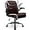 Brown, variant on HYJY Office Desk Chair Executive Computer Ergonomic PU Leather Mid-Back Gaming Chair with Wheels Adjustable Flip-up Armrest Swivel for Home, Bedroom, Study (White)