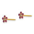 thumbnail image 2 of 14K Yellow Gold Earring Birthstone (02) February Women'S Crystal 5 mm, 2 of 3