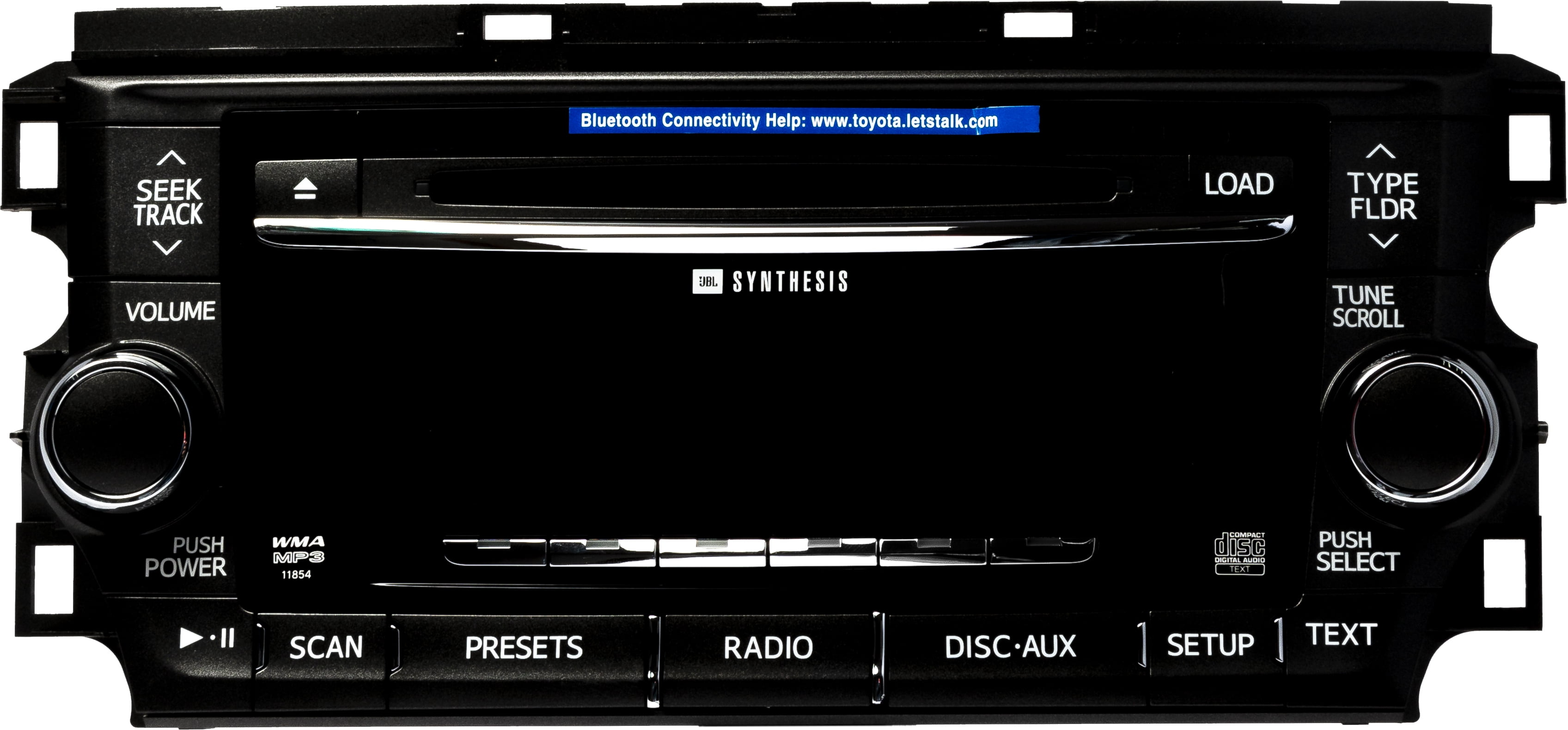 Restored 2011-12 Toyota Avalon AMFM Radio Single Disc CD MP3 Player 8612007120 Face 11854 (Refurbished)